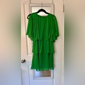Elegant Emerald Tiered Dress